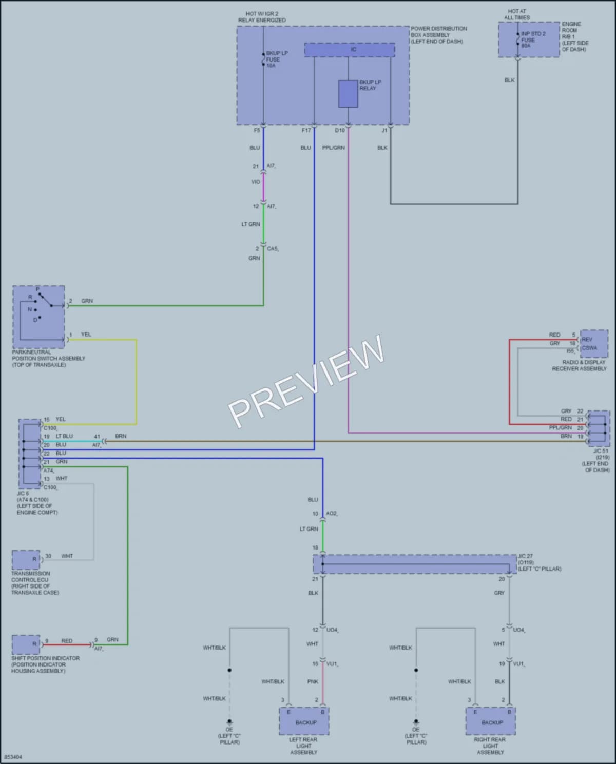 2024 Toyota CorollaHybrid Exterior Lights wiring diagram preview
