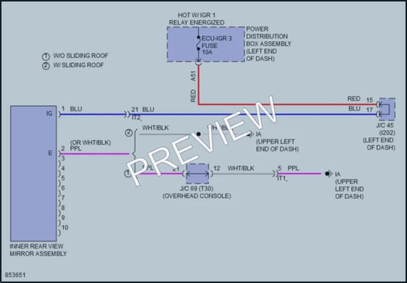 2024 Toyota CorollaHybrid Power Mirrors wiring diagram preview