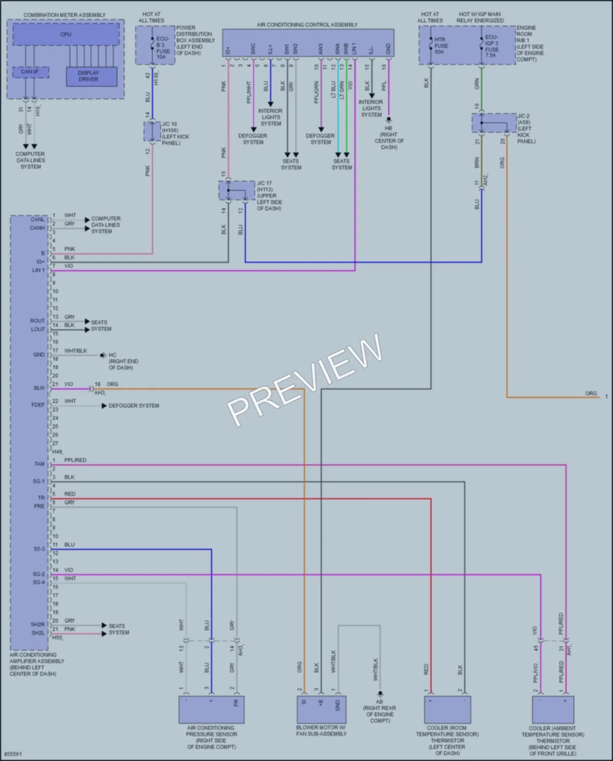 2024 Toyota CrownHybrid Air Conditioning wiring diagram preview