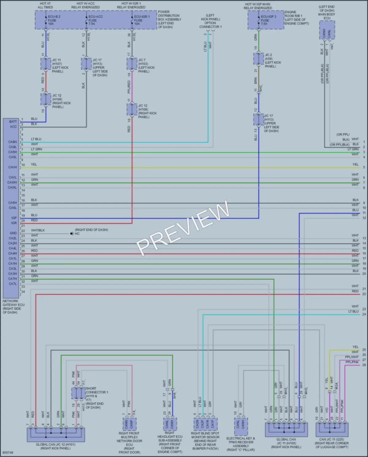 2024 Toyota CrownHybrid Computer Data Lines wiring diagram preview