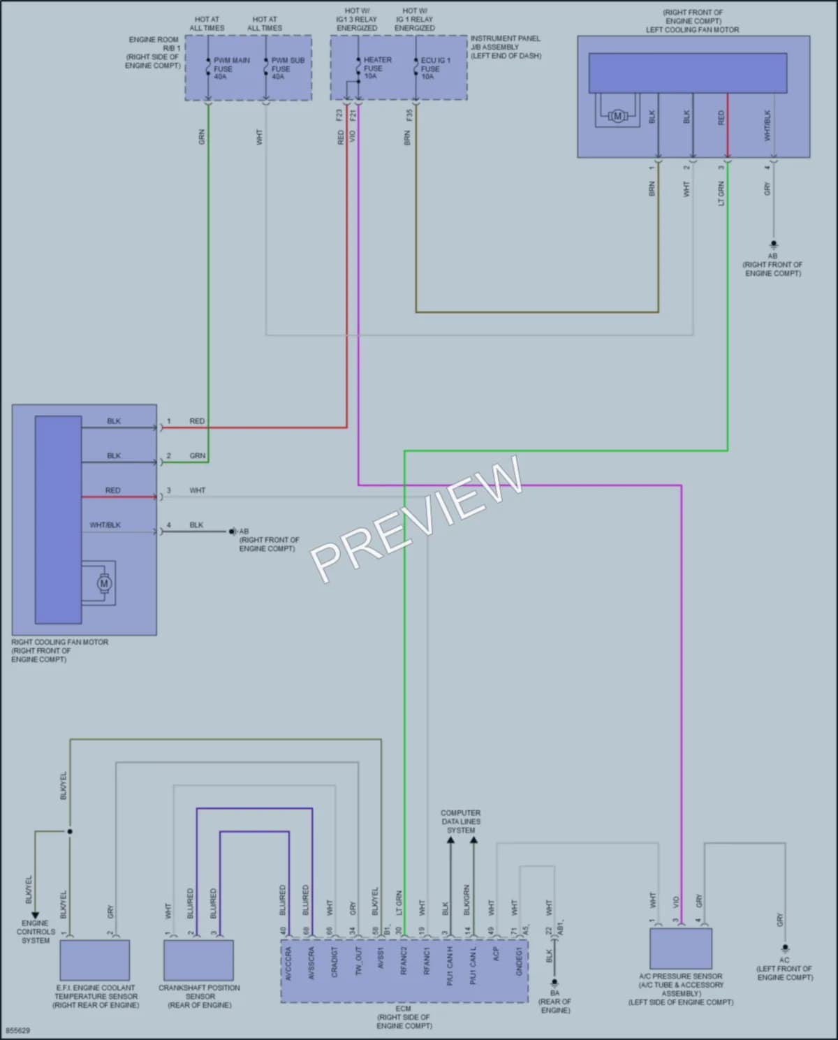 2024 Toyota GR86 Cooling Fan wiring diagram preview