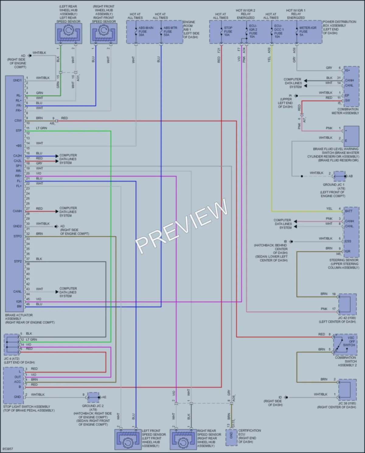2024 Toyota GRCorolla Anti Lock Brakes wiring diagram preview