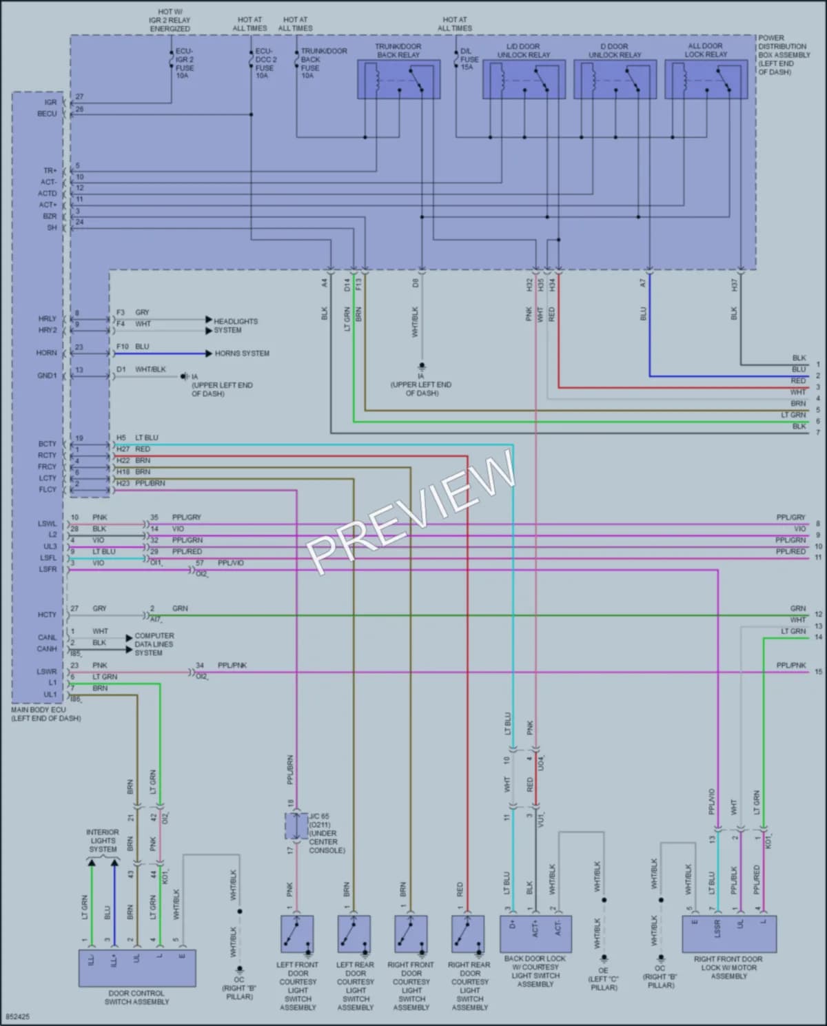 2024 Toyota GRCorolla Anti Theft wiring diagram preview