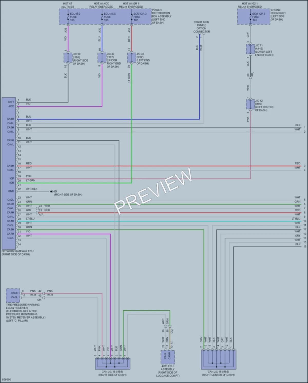 2024 Toyota GRCorolla Computer Data Lines wiring diagram preview