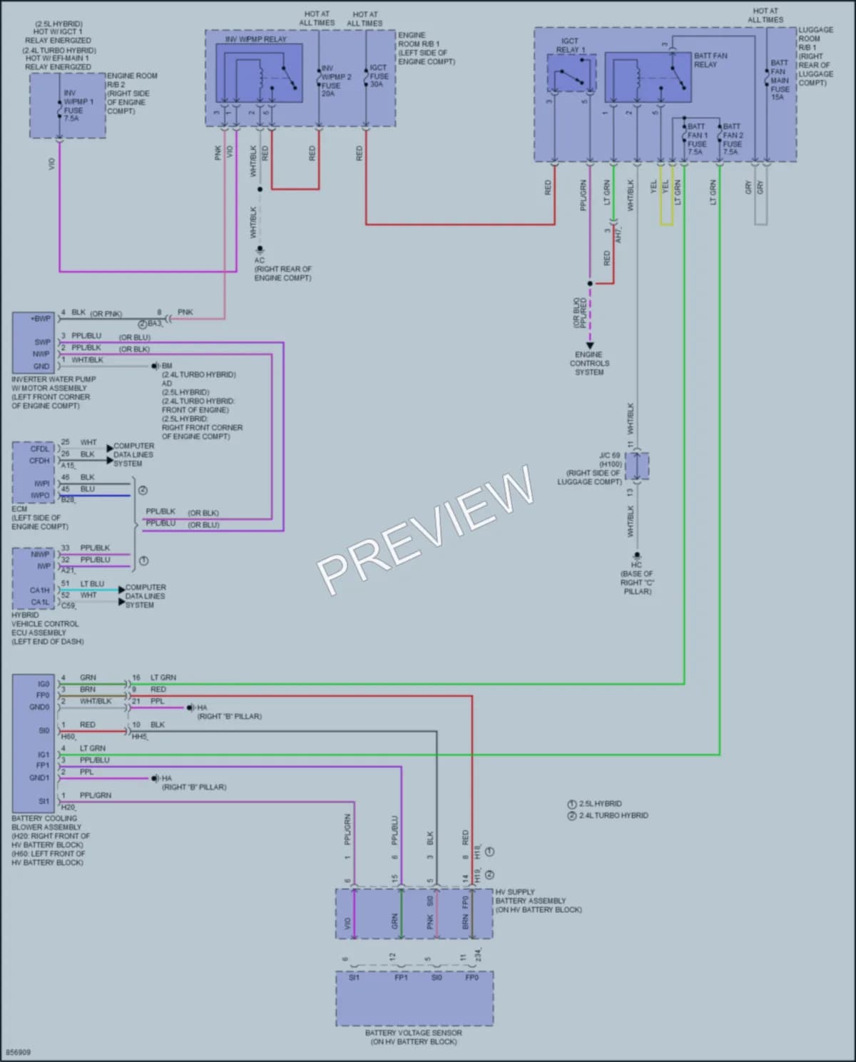 2024 Toyota GrandHighlander Cooling Fan wiring diagram preview