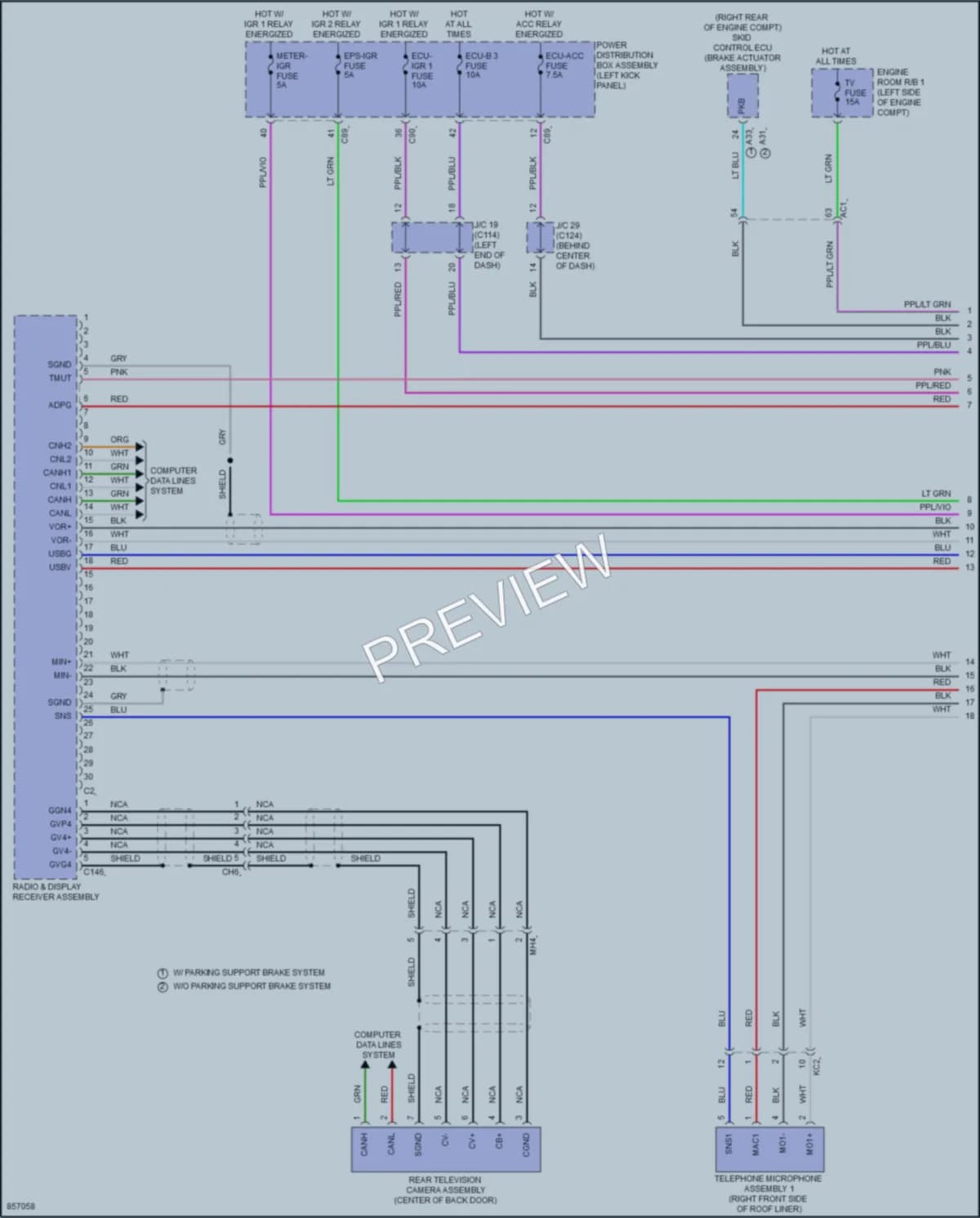 2024 Toyota GrandHighlander Radio wiring diagram preview