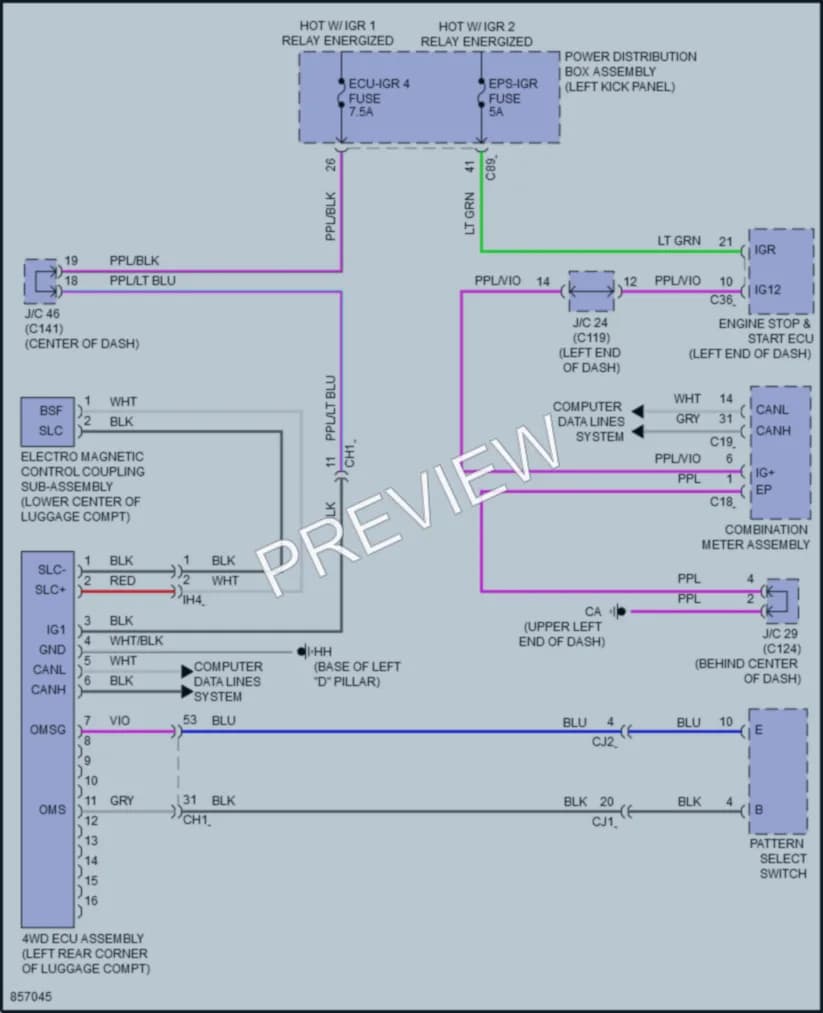 2024 Toyota GrandHighlander Transmission wiring diagram preview
