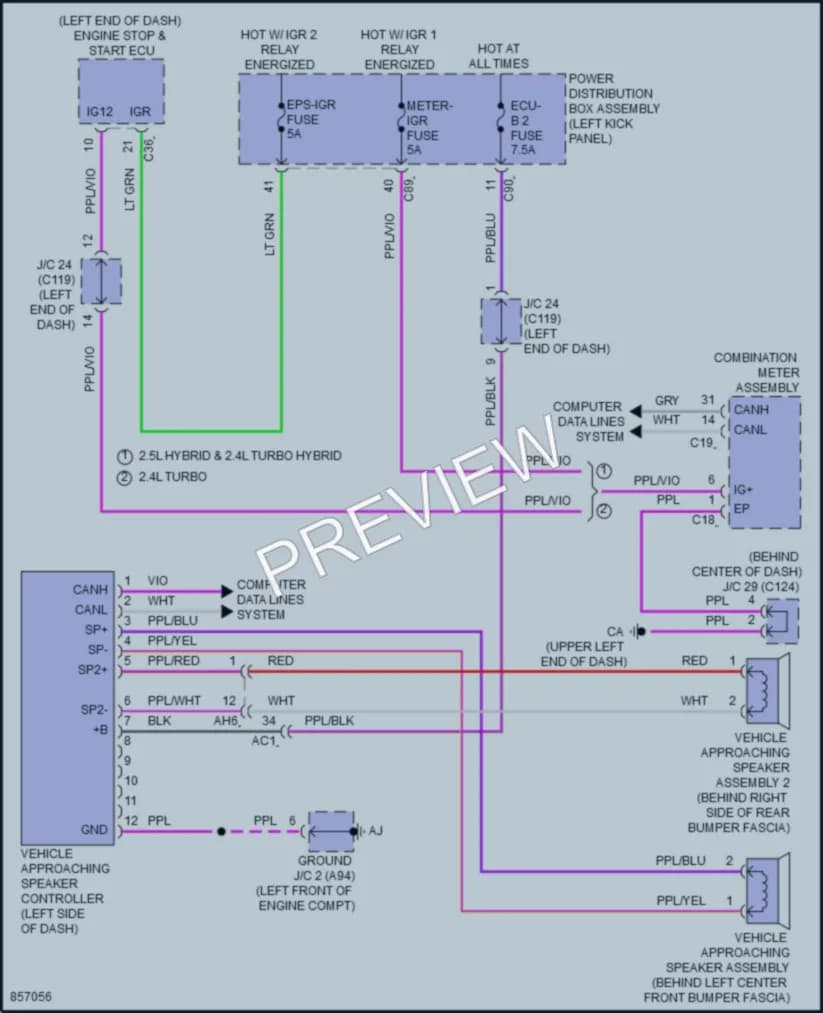 2024 Toyota GrandHighlanderHybrid Active Bodyworks wiring diagram preview