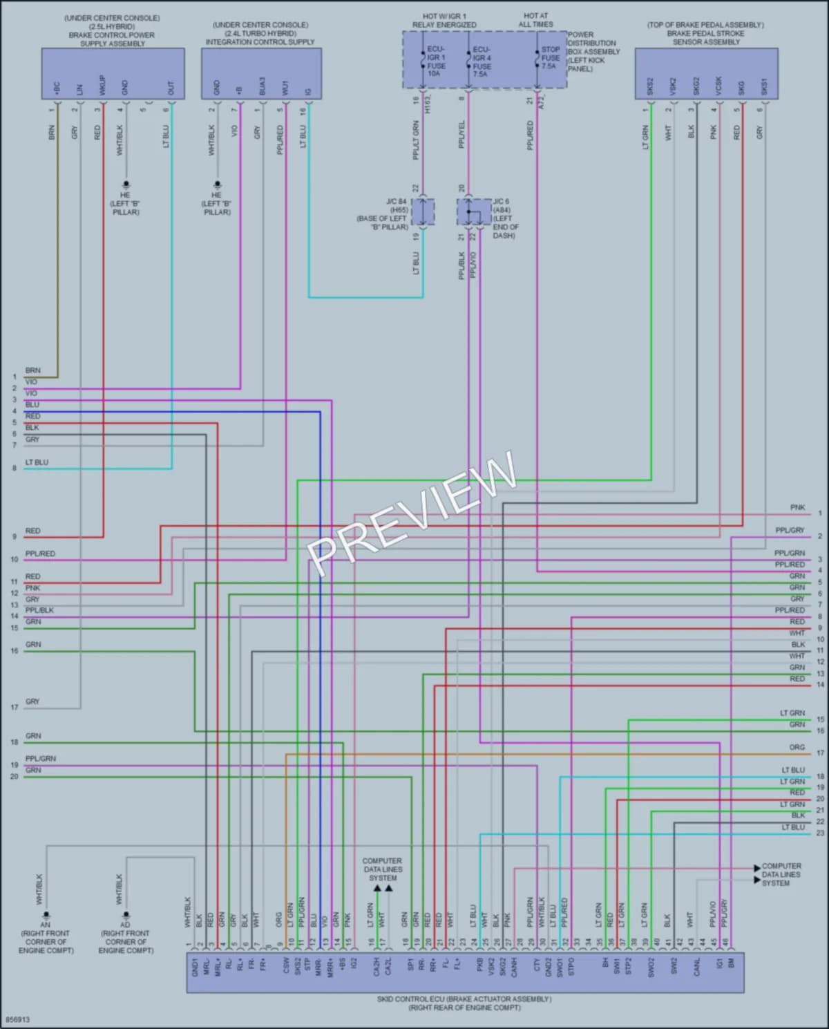 2024 Toyota GrandHighlanderHybrid Anti Lock Brakes wiring diagram preview