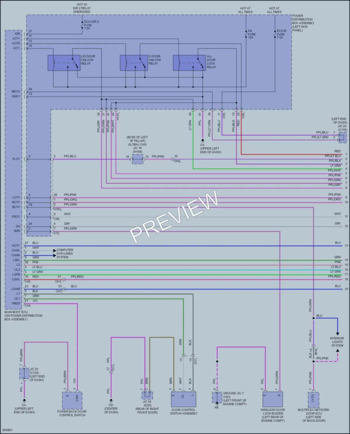 2024 Toyota GrandHighlanderHybrid Anti Theft wiring diagram preview