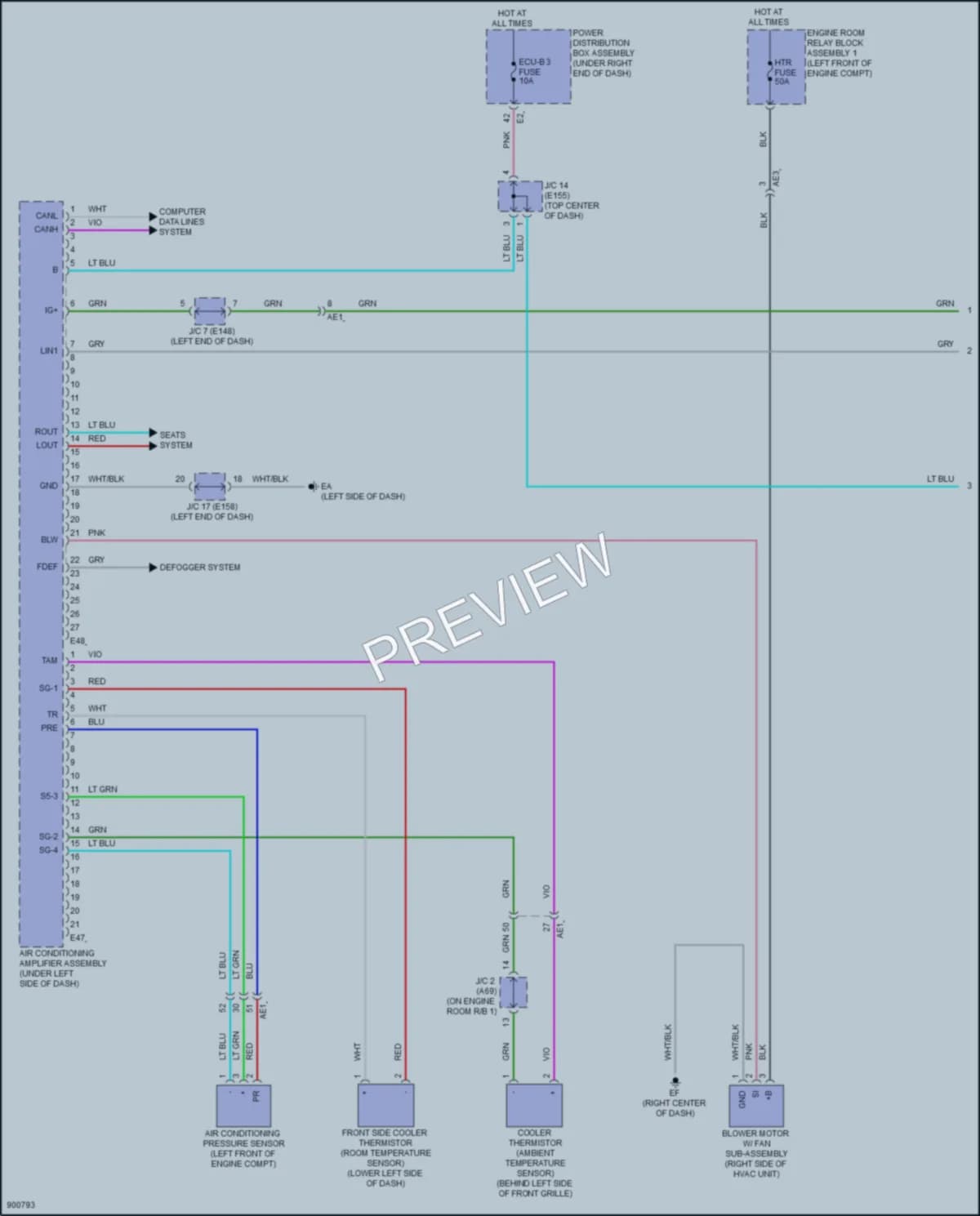 2024 Toyota LandCruiser Air Conditioning wiring diagram preview