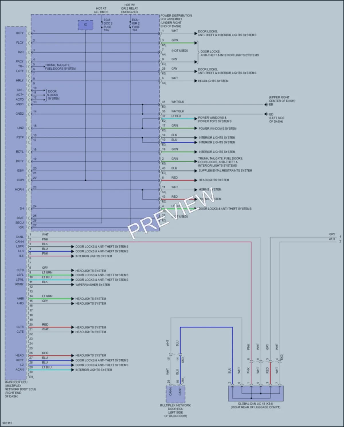 2024 Toyota LandCruiser Body Control Modules wiring diagram preview