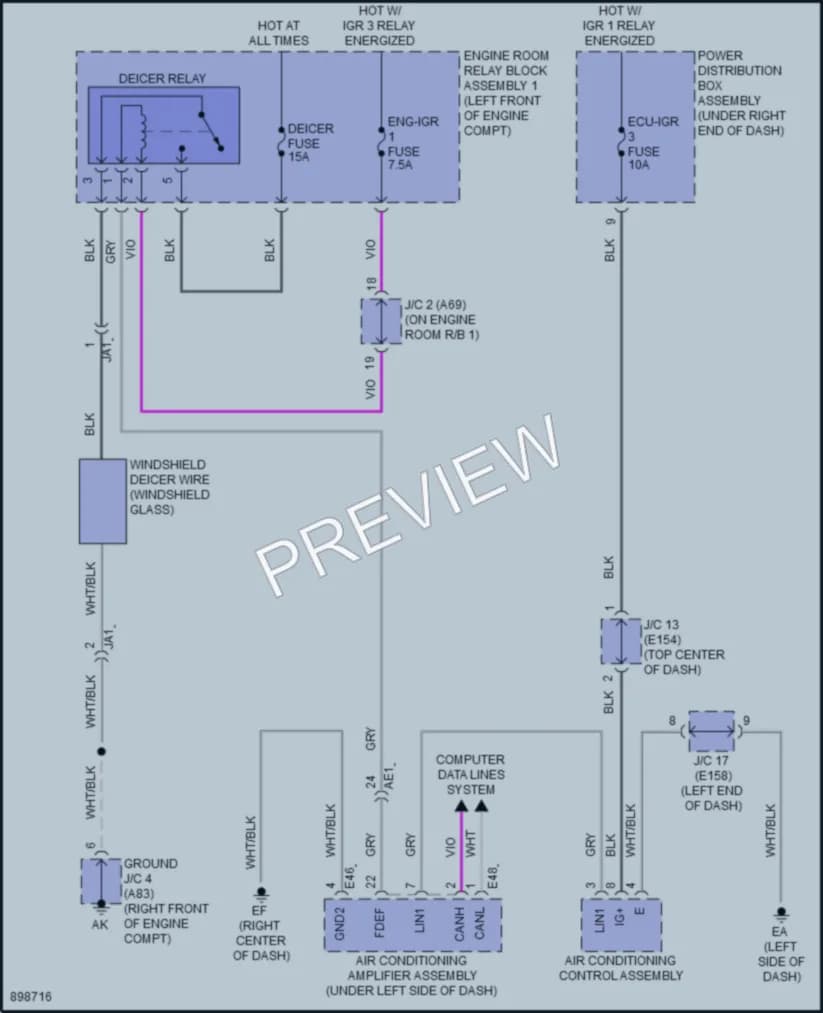 2024 Toyota LandCruiser Defoggers wiring diagram preview