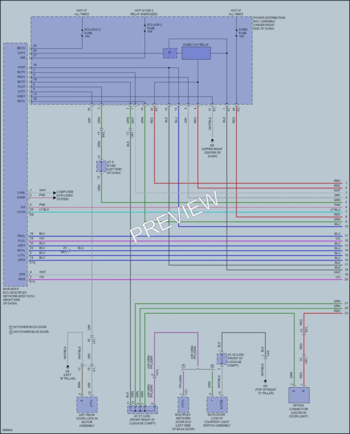 2024 Toyota LandCruiser Interior Lights wiring diagram preview