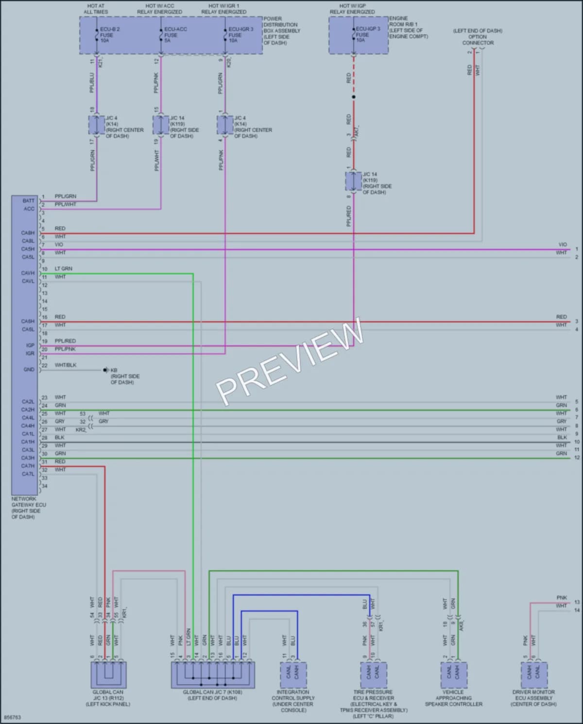 2024 Toyota Prius Computer Data Lines wiring diagram preview