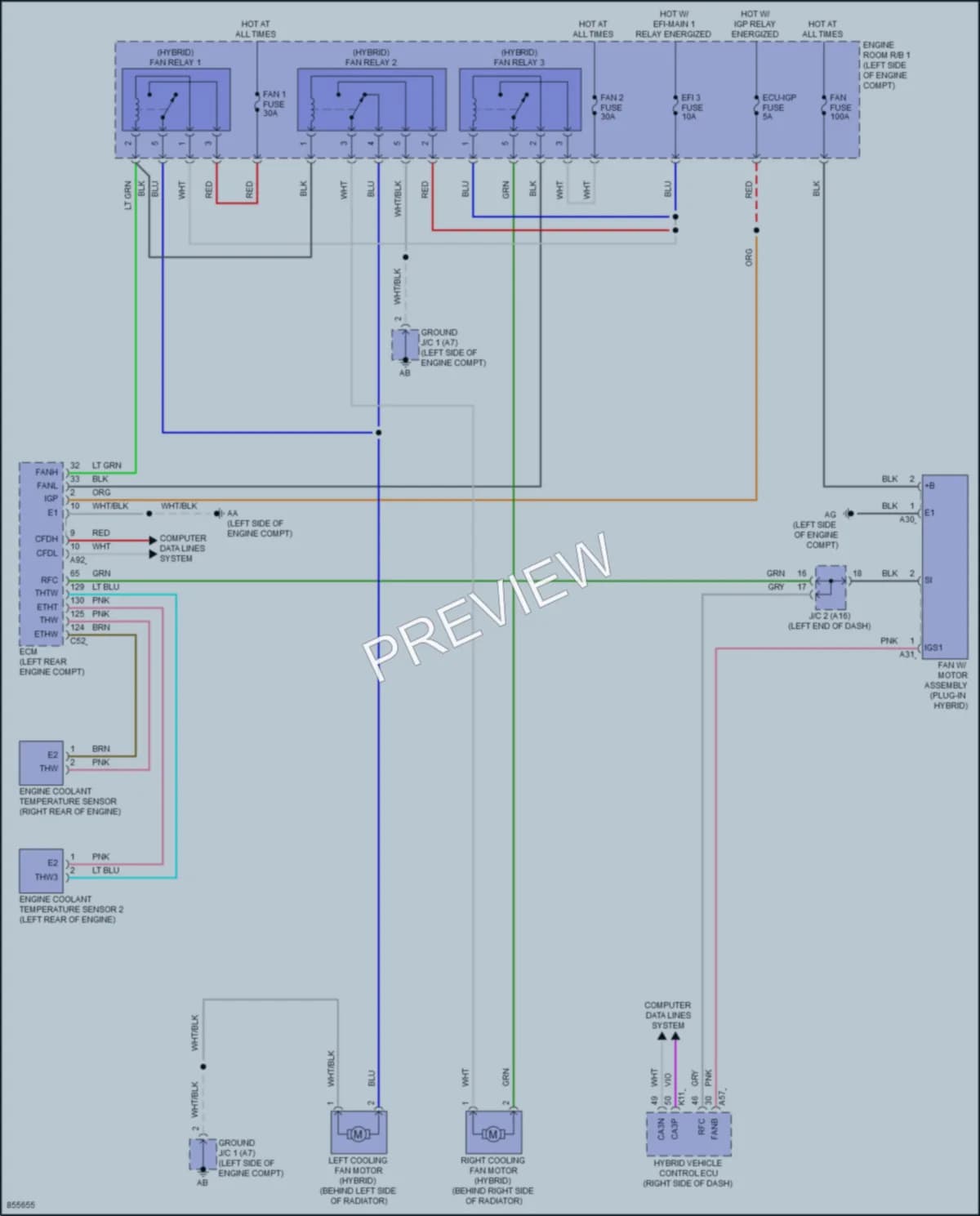 2024 Toyota Prius Cooling Fan wiring diagram preview