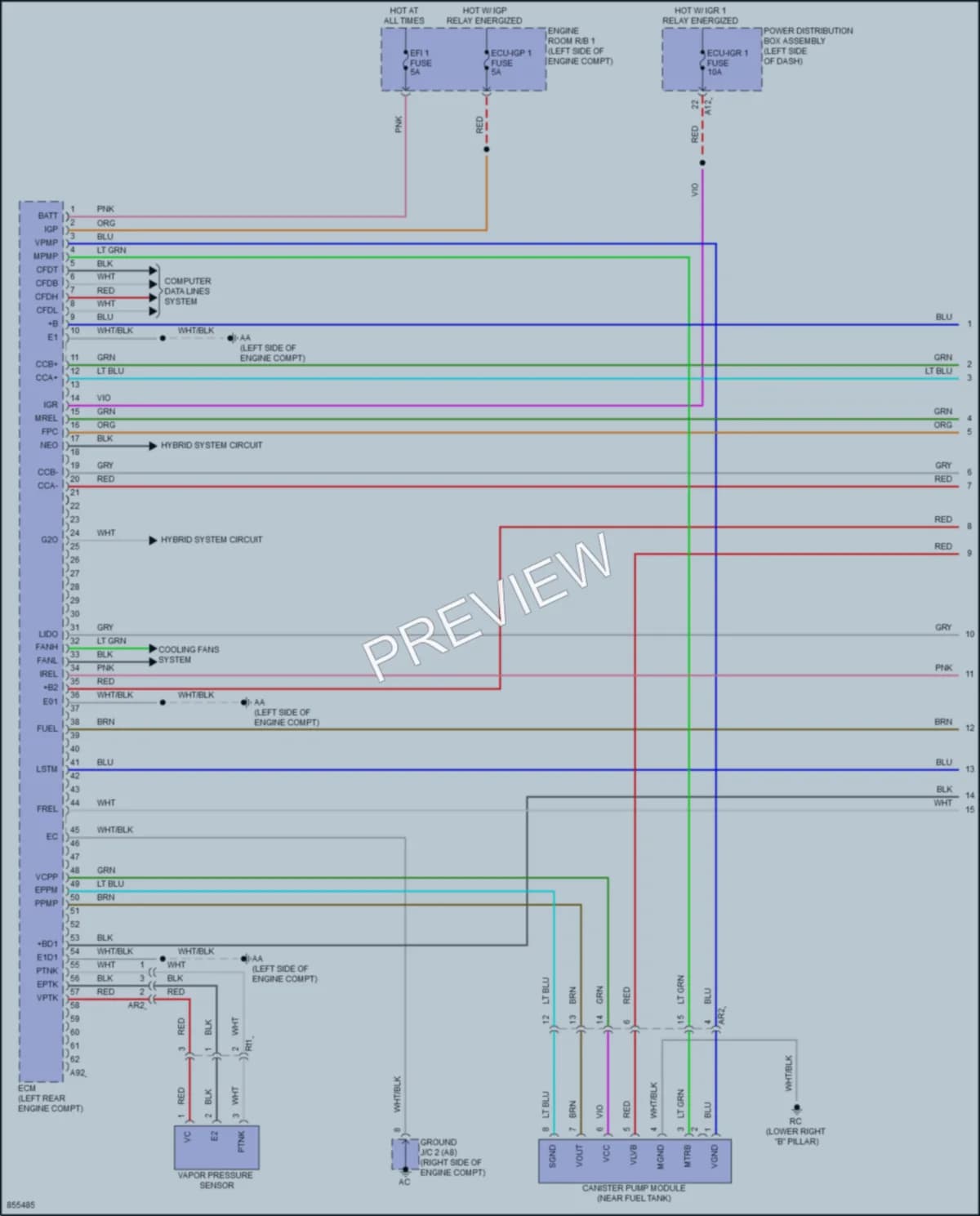 2024 Toyota Prius Engine Performance wiring diagram preview