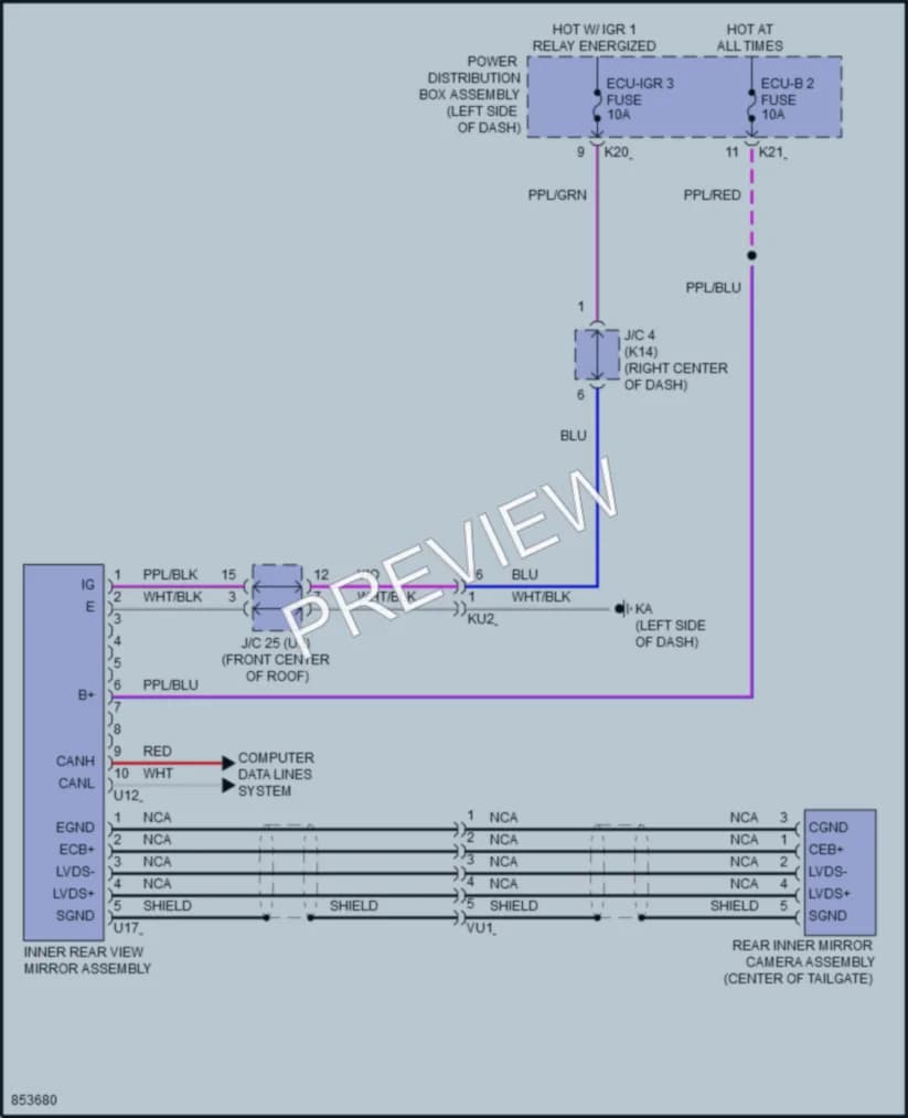 2024 Toyota Prius Power Mirrors wiring diagram preview