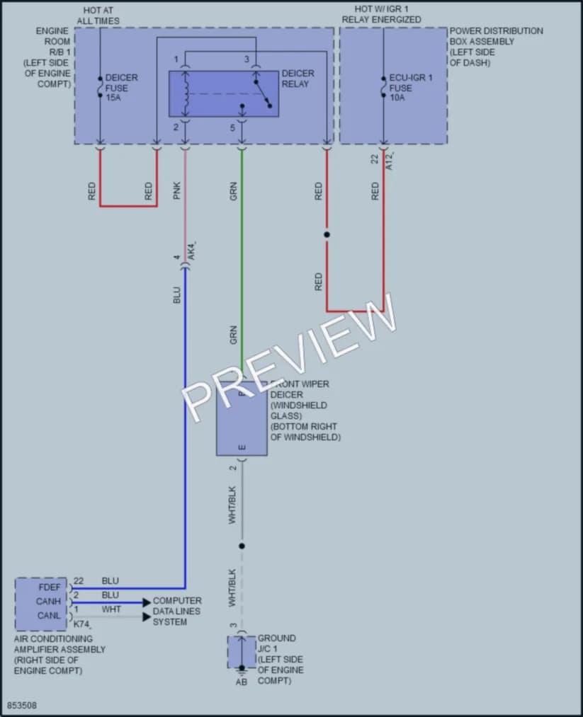2024 Toyota PriusPrime Defoggers wiring diagram preview