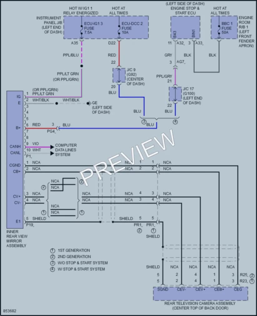 2024 Toyota RAV4 Power Mirrors wiring diagram preview