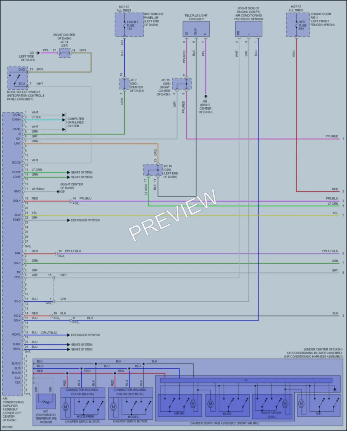 2024 Toyota RAV4Hybrid Air Conditioning wiring diagram preview