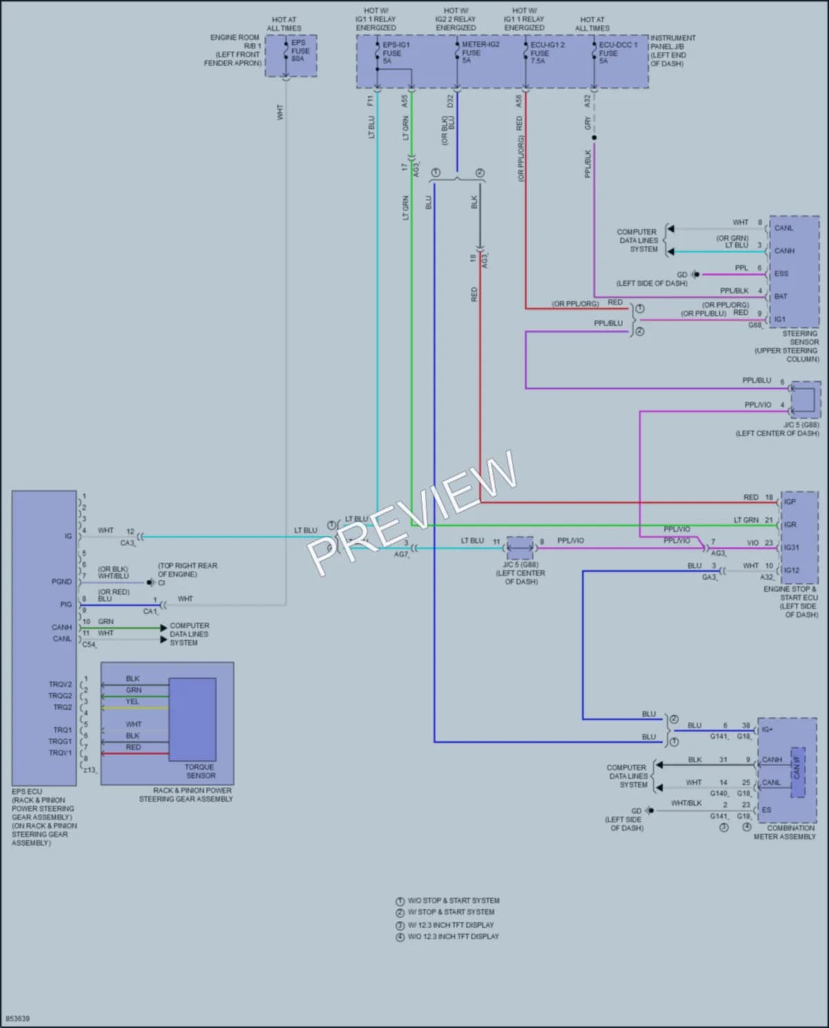 2024 Toyota RAV4Hybrid Electronic Power Steering wiring diagram preview