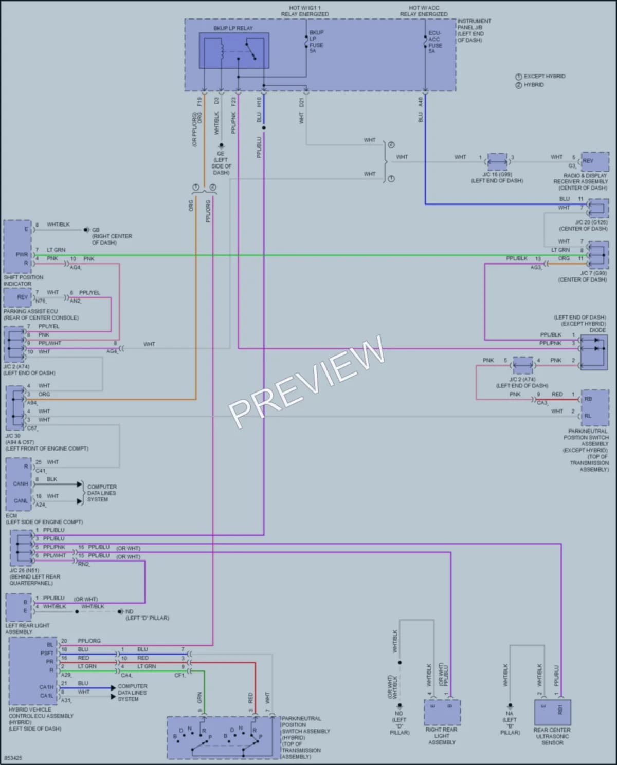 2024 Toyota RAV4Hybrid Exterior Lights wiring diagram preview