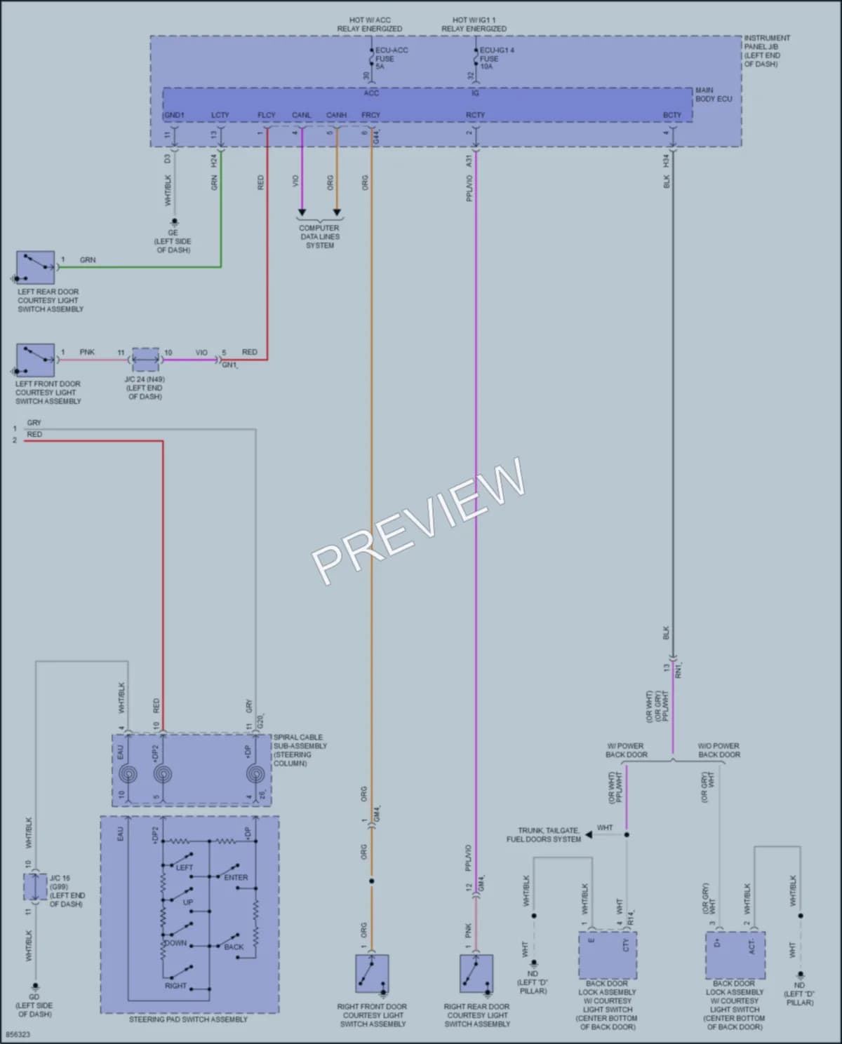 2024 Toyota RAV4Hybrid Instrument Cluster wiring diagram preview
