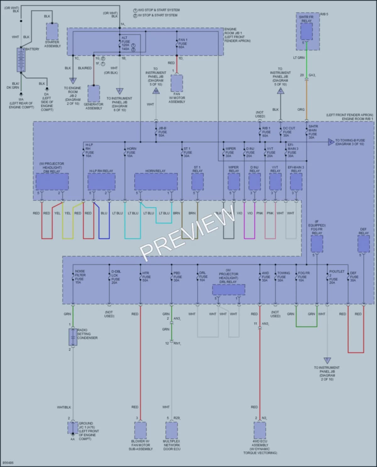 2024 Toyota RAV4Hybrid Power Distribution wiring diagram preview