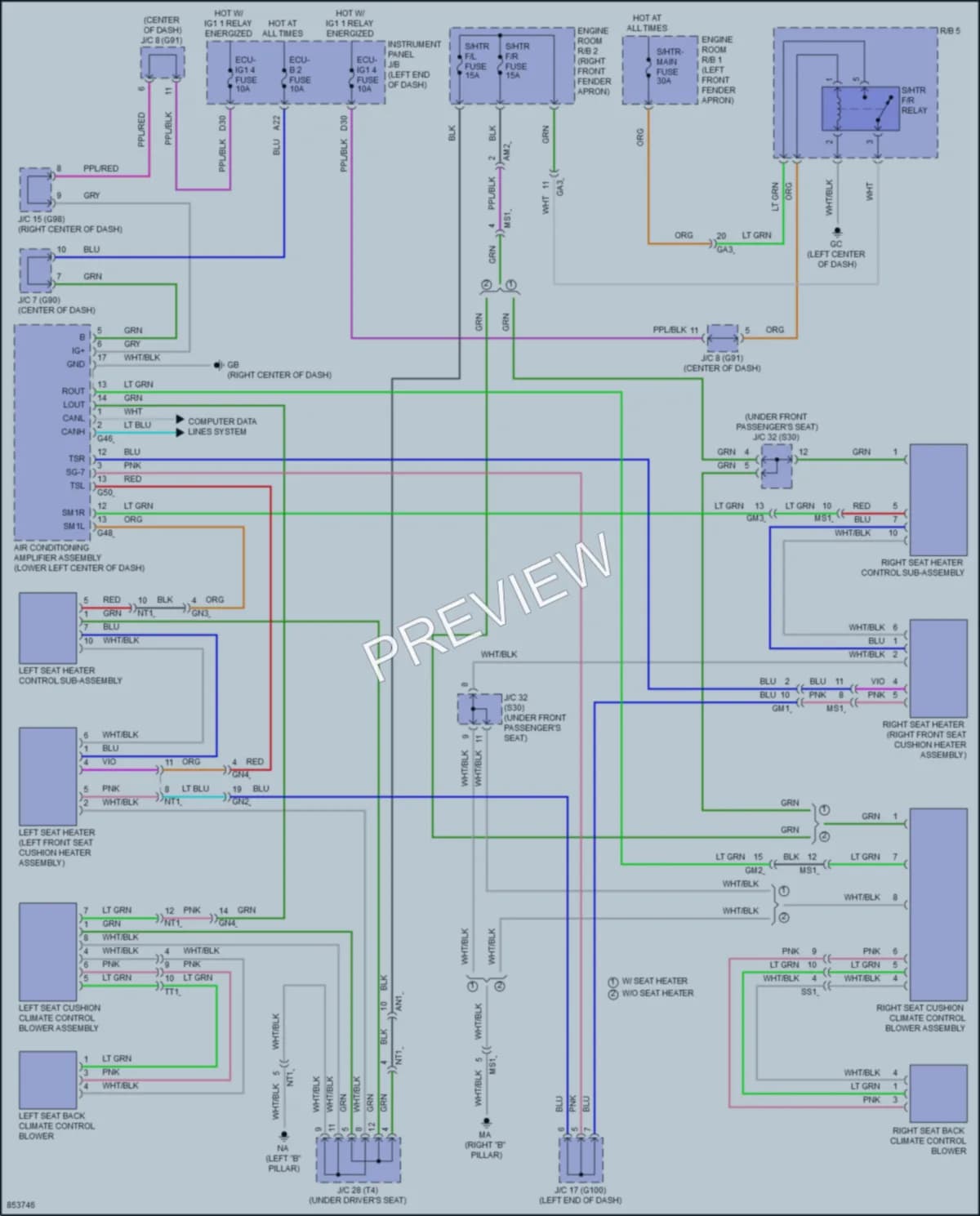 2024 Toyota RAV4Hybrid Power Seats wiring diagram preview