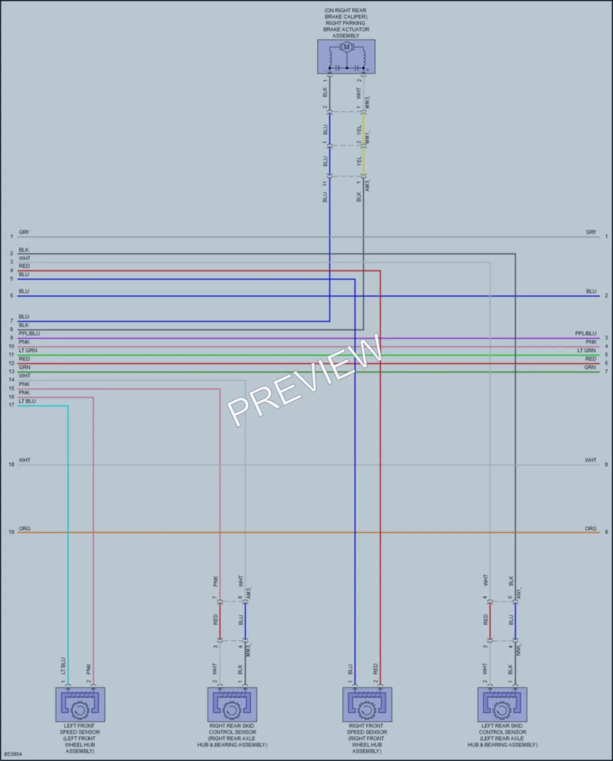 2024 Toyota RAV4Prime Anti Lock Brakes wiring diagram preview