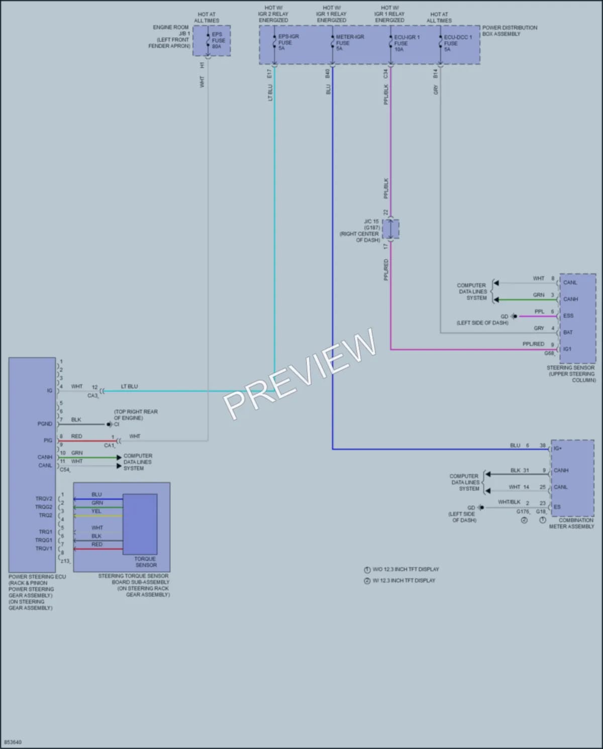 2024 Toyota RAV4Prime Electronic Power Steering wiring diagram preview