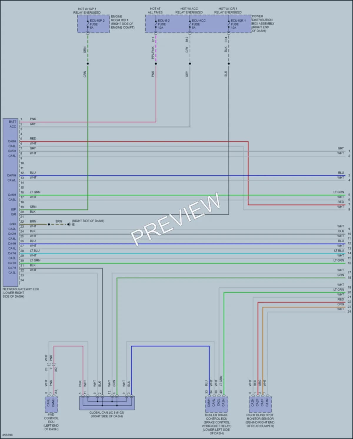 2024 Toyota Sequoia Computer Data Lines wiring diagram preview