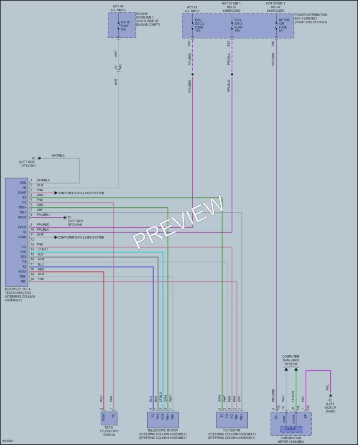 2024 Toyota Sequoia Electronic Power Steering wiring diagram preview