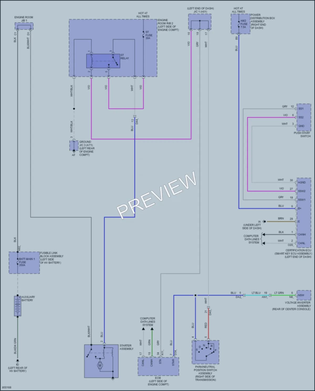 2024 Toyota Sequoia Starting Charging wiring diagram preview