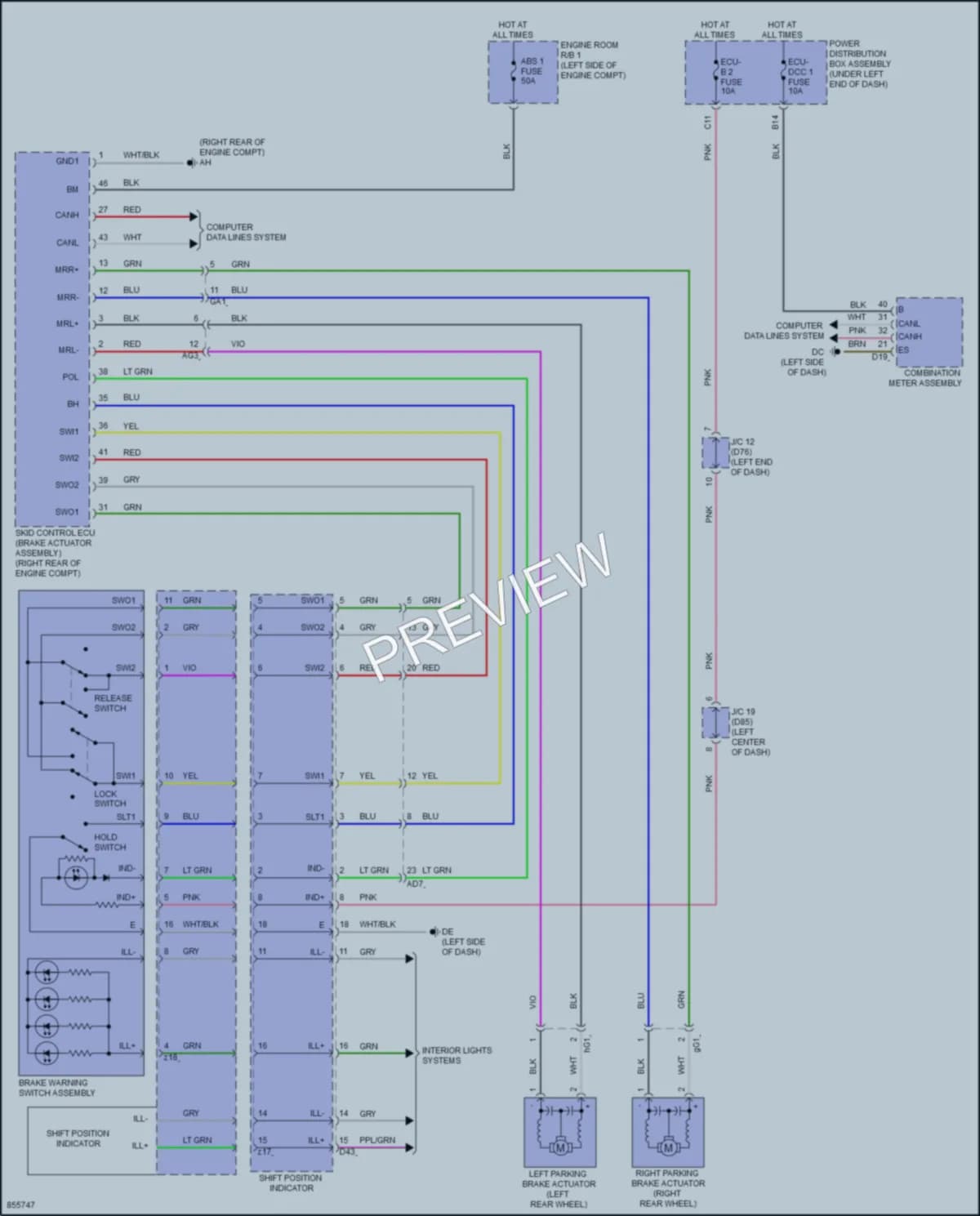 2024 Toyota Sienna Shift Interlock wiring diagram preview