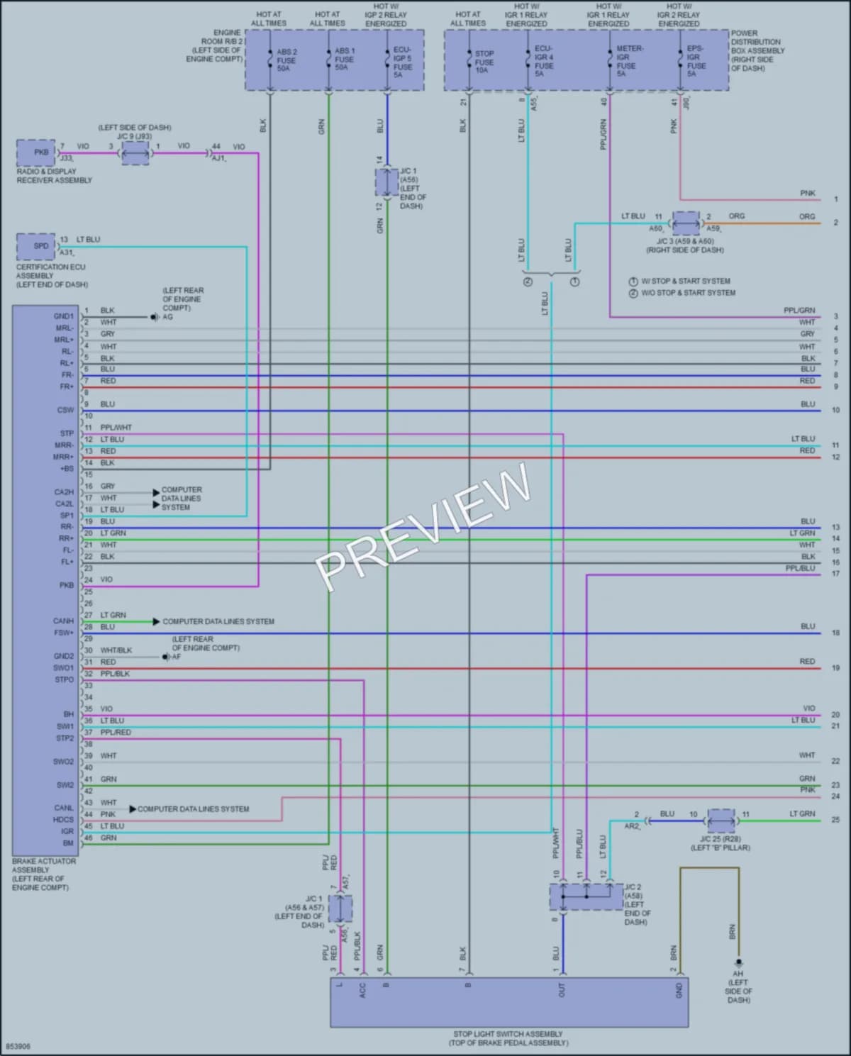 2024 Toyota Tacoma Anti Lock Brakes wiring diagram preview