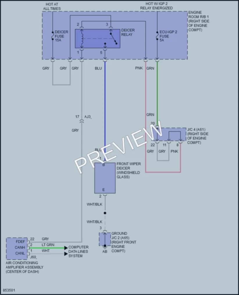 2024 Toyota Tacoma Defoggers wiring diagram preview