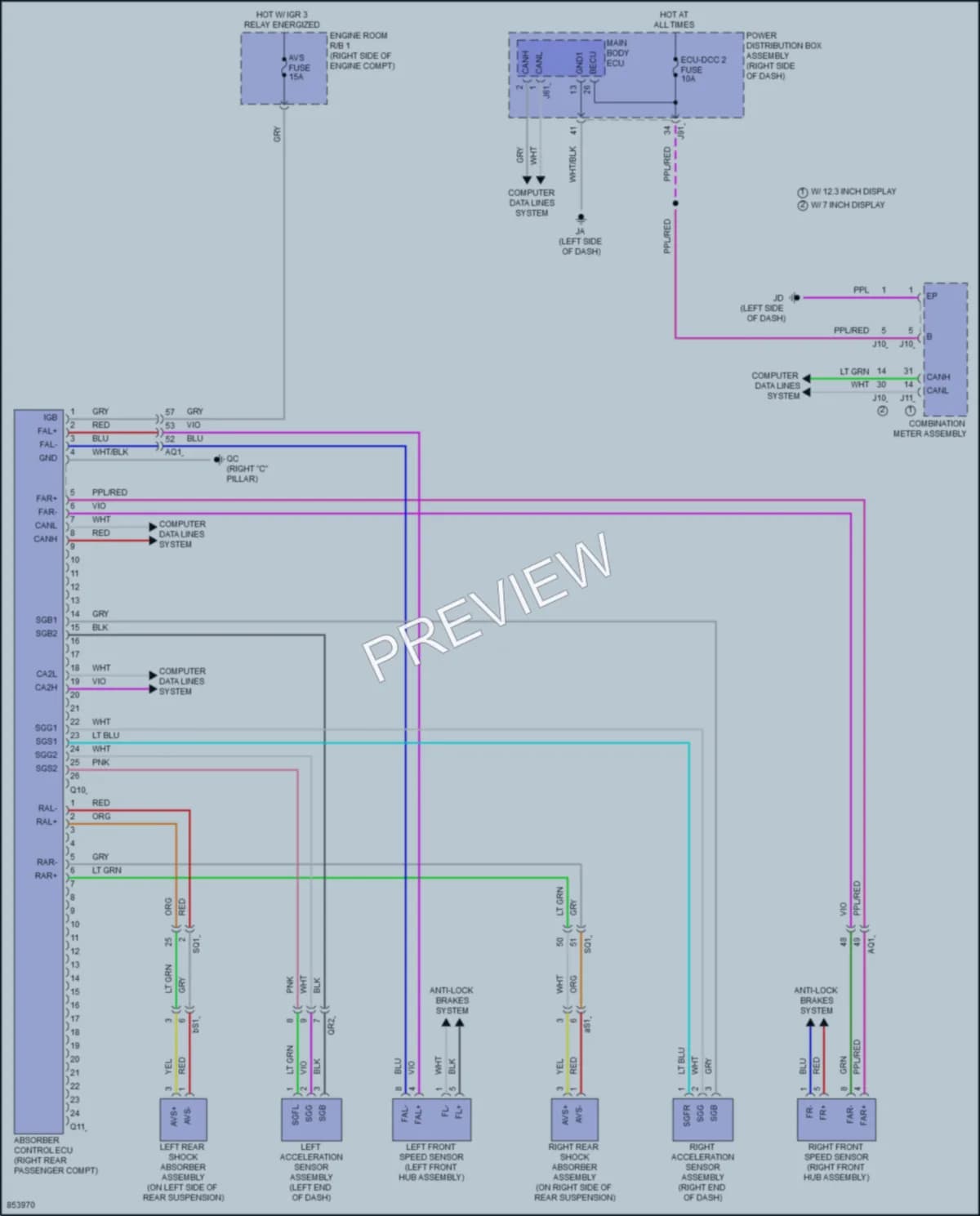 2024 Toyota Tacoma Electronic Suspension wiring diagram preview