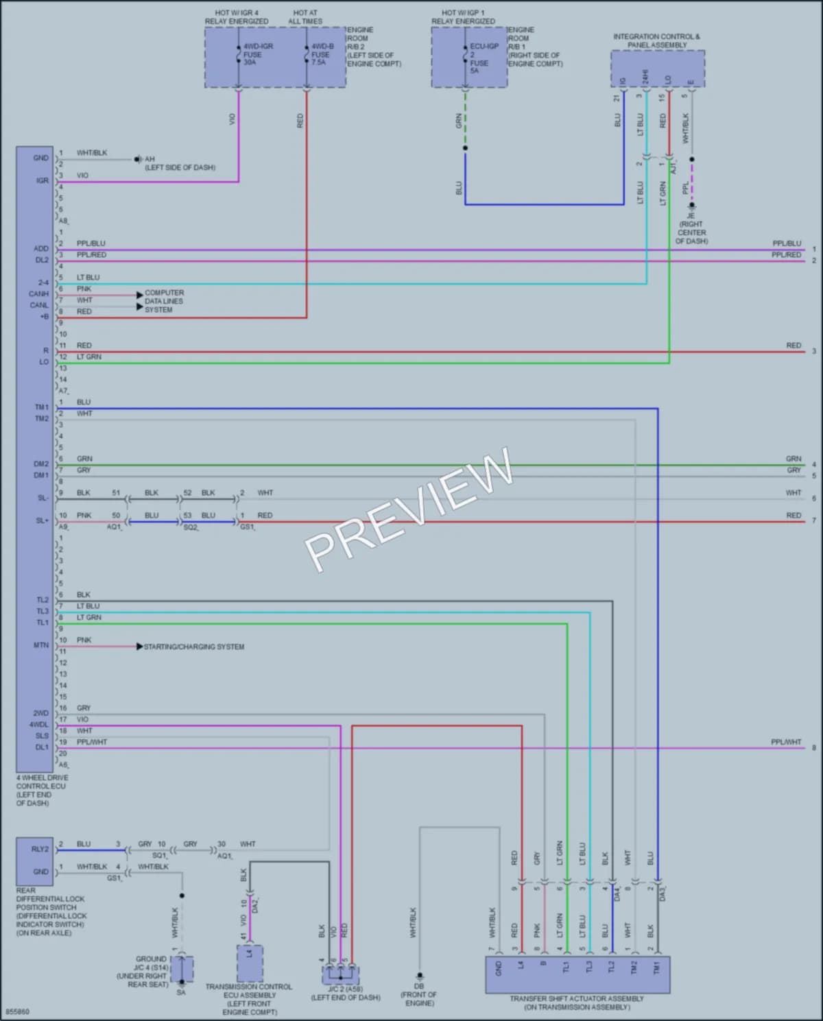 2024 Toyota Tacoma Transmission wiring diagram preview