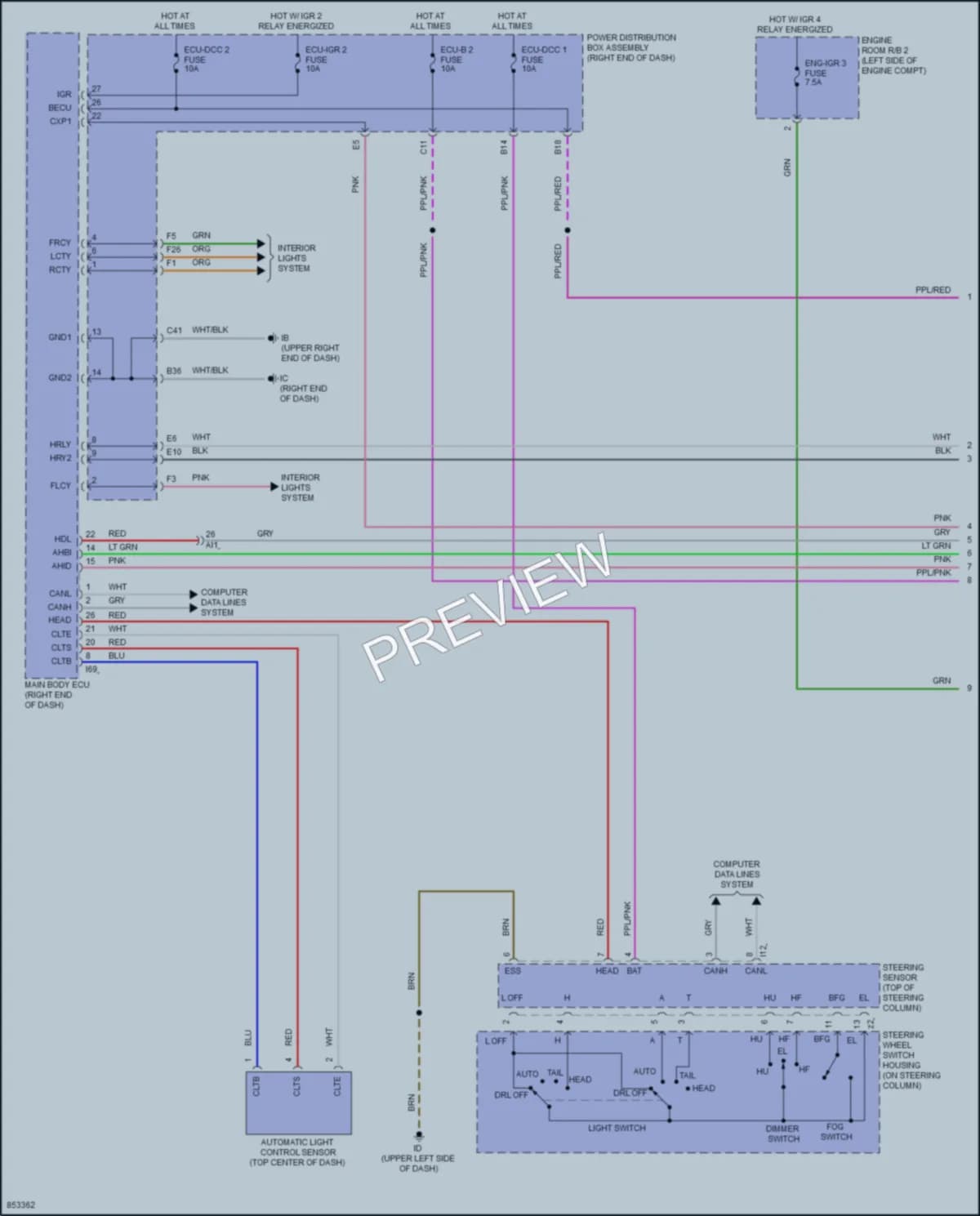 2024 Toyota Tundra Headlights wiring diagram preview