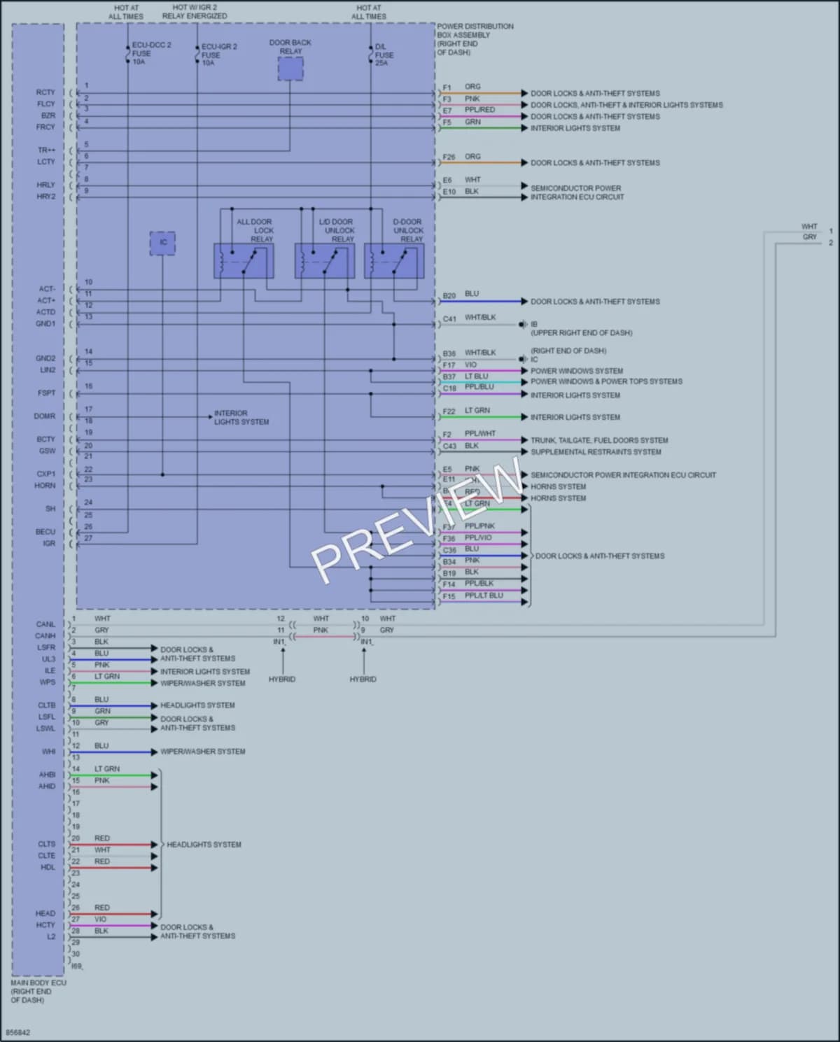 2024 Toyota TundraHybrid Body Control Modules wiring diagram preview
