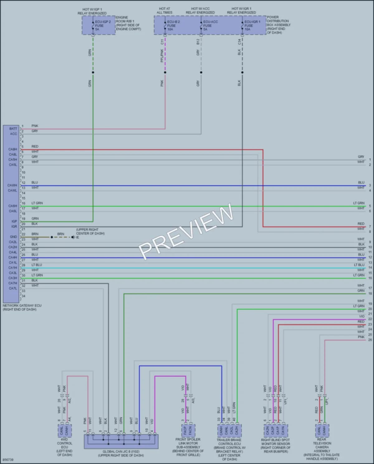 2024 Toyota TundraHybrid Computer Data Lines wiring diagram preview