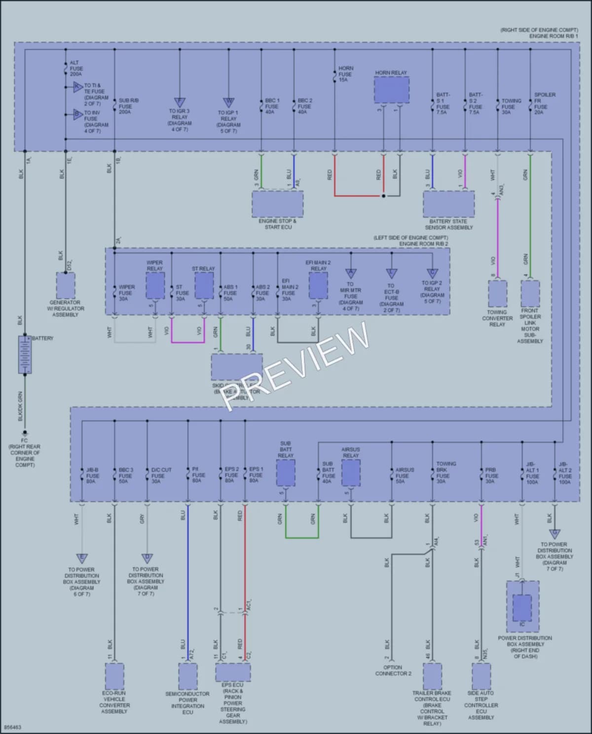 2024 Toyota TundraHybrid Power Distribution wiring diagram preview