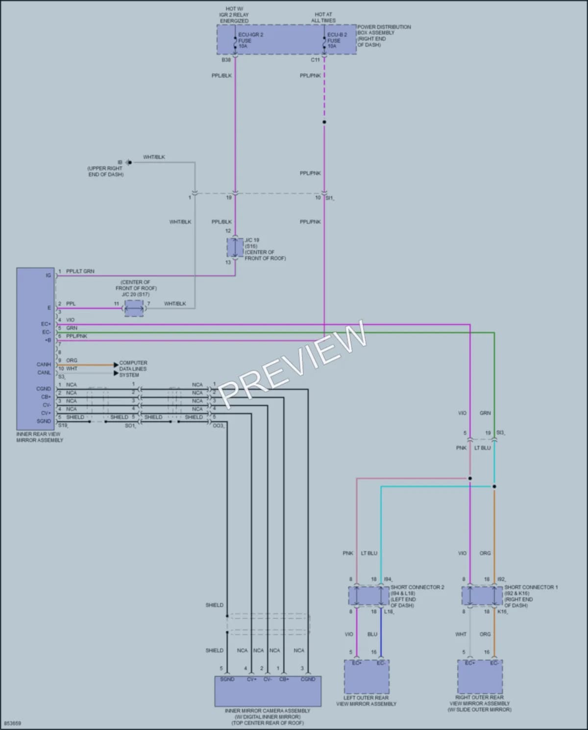 2024 Toyota TundraHybrid Power Mirrors wiring diagram preview