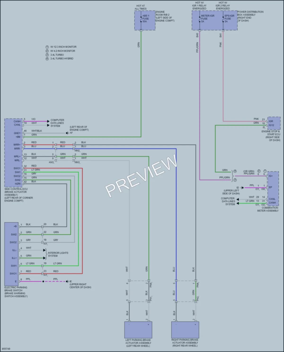 2024 Toyota TundraHybrid Shift Interlock wiring diagram preview
