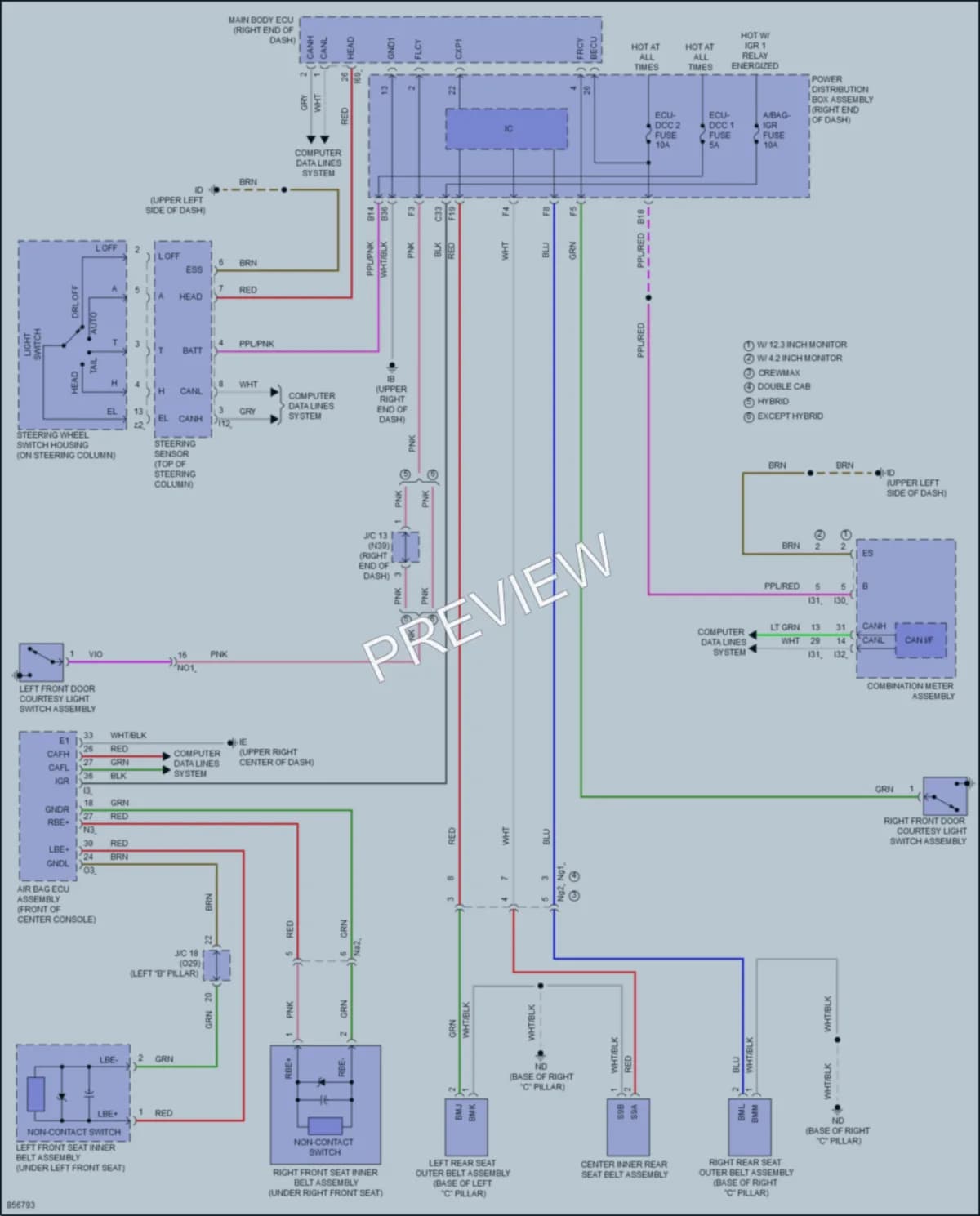 2024 Toyota TundraHybrid Warning Systems wiring diagram preview