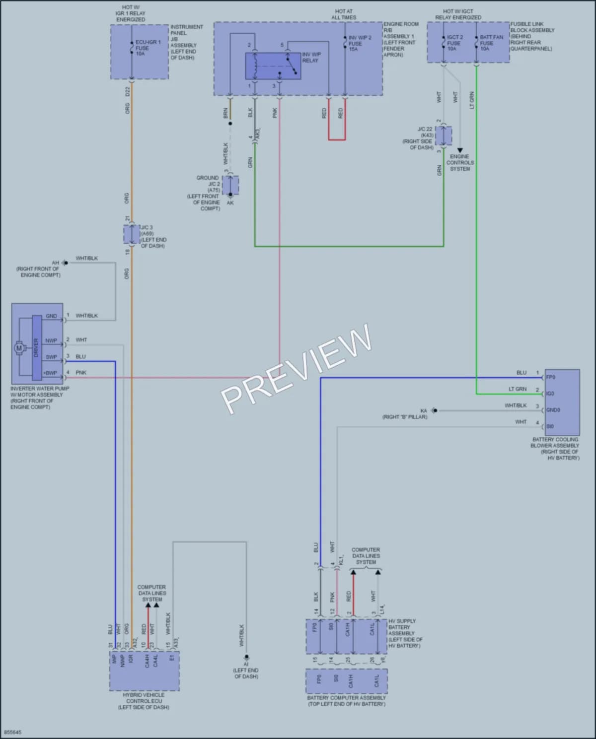 2024 Toyota VenzaHybrid Cooling Fan wiring diagram preview