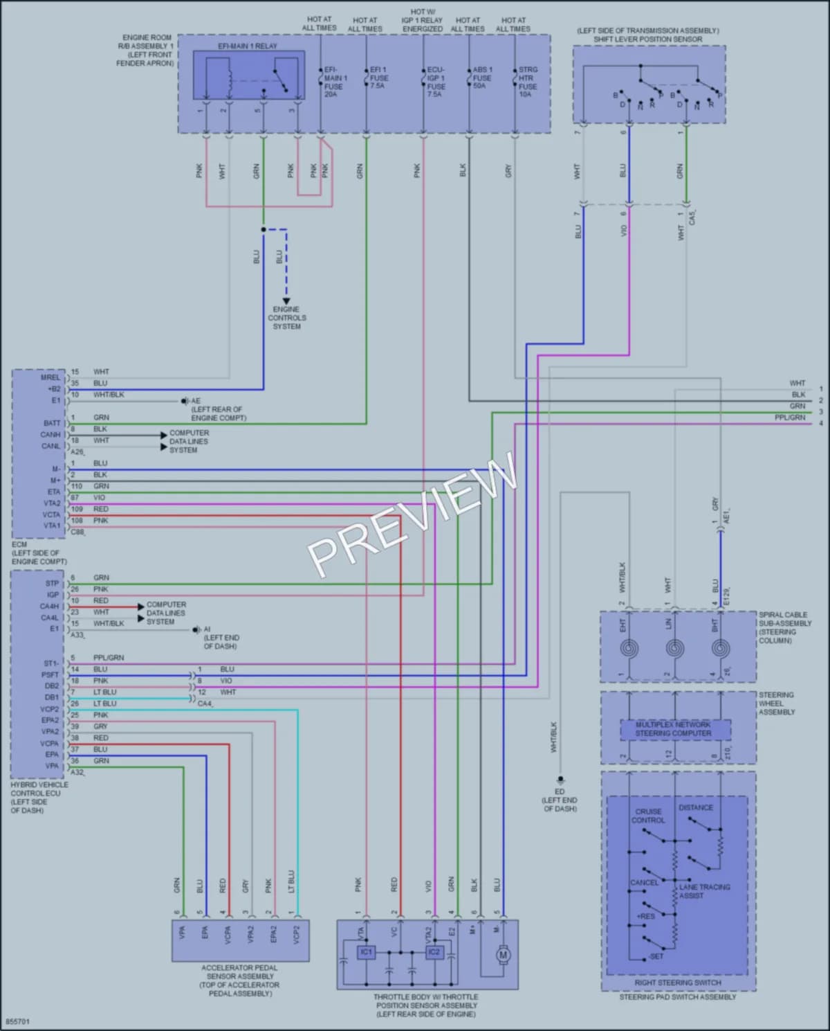 2024 Toyota VenzaHybrid Cruise Control wiring diagram preview