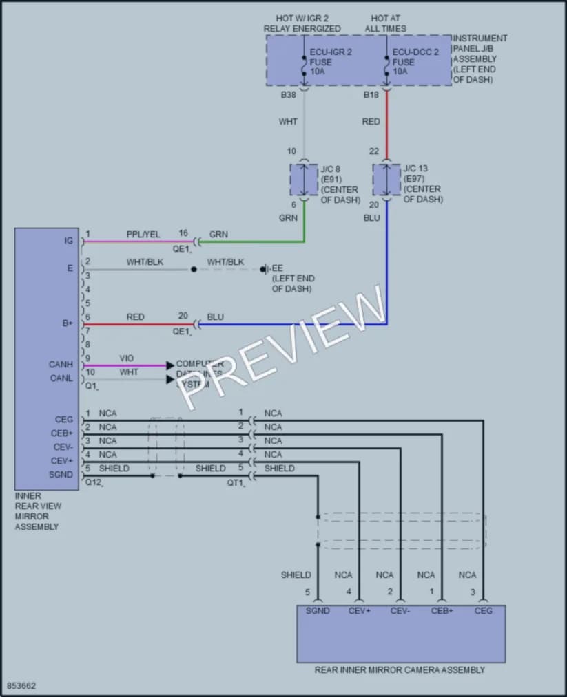 2024 Toyota VenzaHybrid Power Mirrors wiring diagram preview